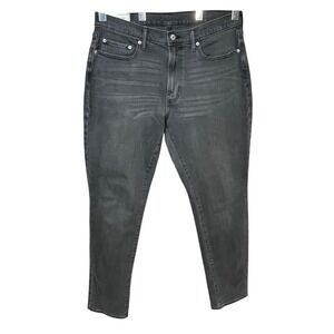 Abercrombie & Fitch Athletic Slim Jeans Faded Black Mens 32x32 Stretch Denim